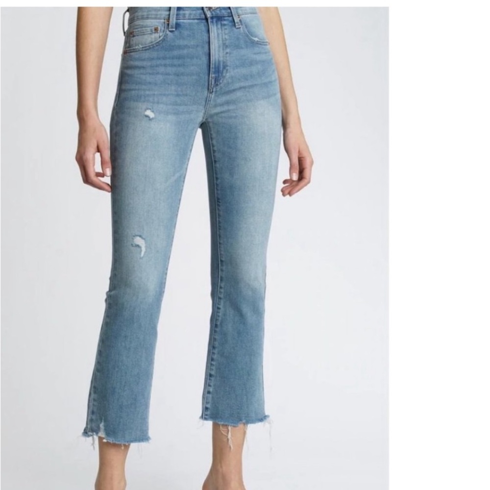 Pistola High Rise Crop Raw Hem Jeans Size 32.